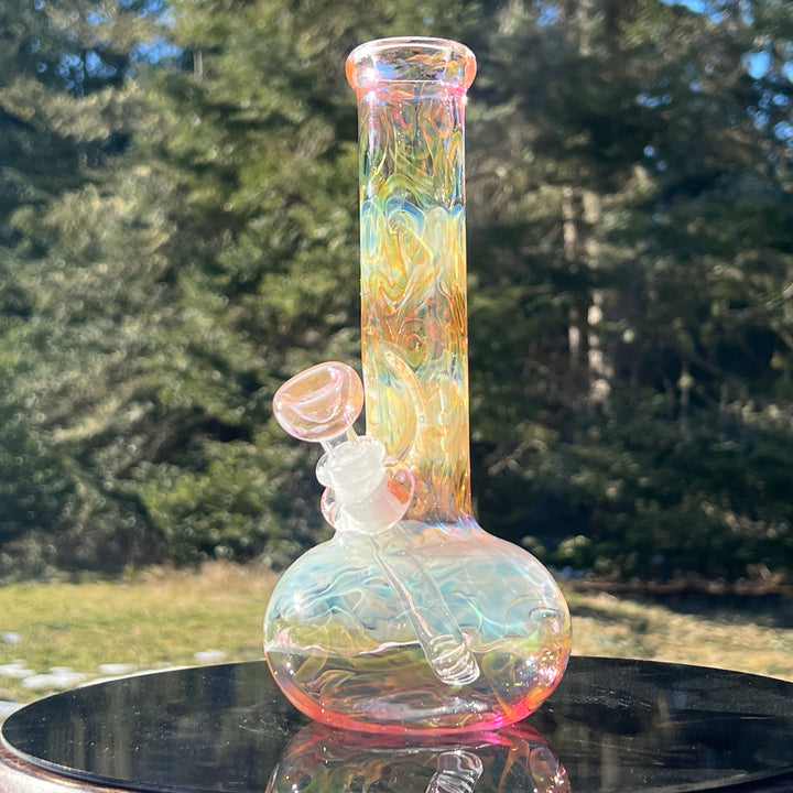 9.5" Fumed Swirl Bubble Bong Glass Pipe Mary Jane's Glass