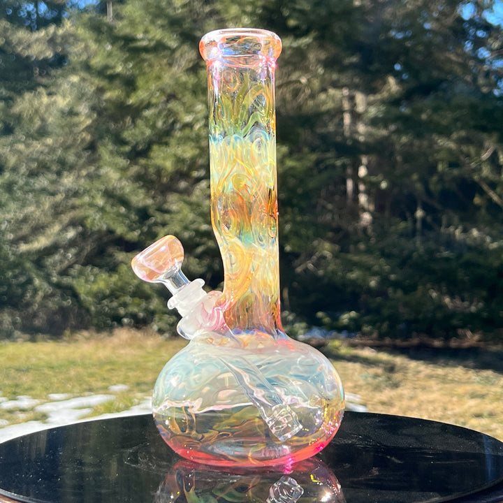 9.5" Fumed Swirl Bubble Bong Glass Pipe Mary Jane's Glass