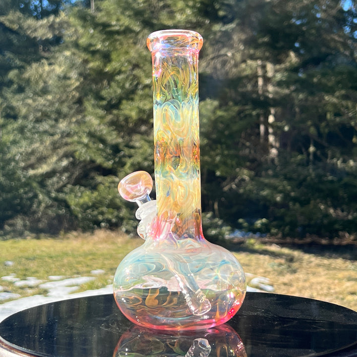 9.5" Fumed Swirl Bubble Bong Glass Pipe Mary Jane's Glass