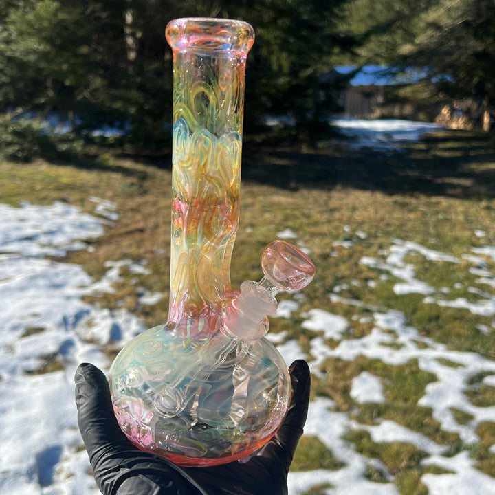 9.5" Fumed Swirl Bubble Bong Glass Pipe Mary Jane's Glass