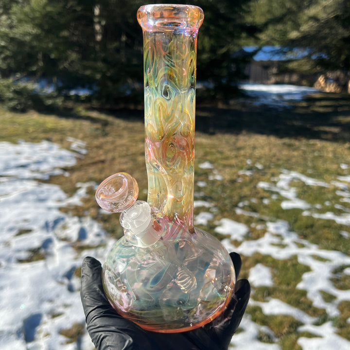 9.5" Fumed Swirl Bubble Bong Glass Pipe Mary Jane's Glass