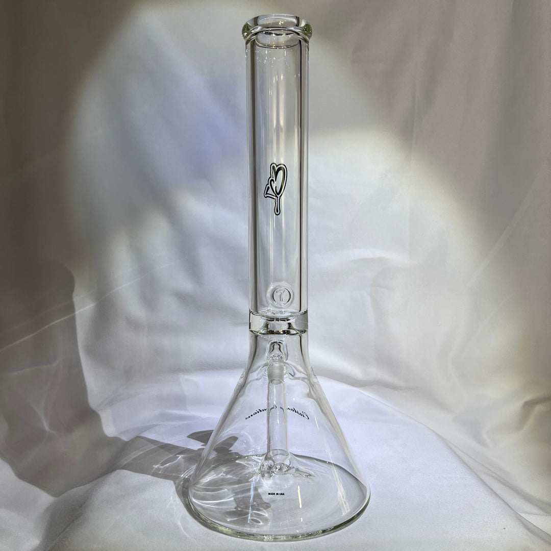 16" 50x7mm Fixed Shower Head Beaker Bottom Glass Pipe C2 Custom Creations   