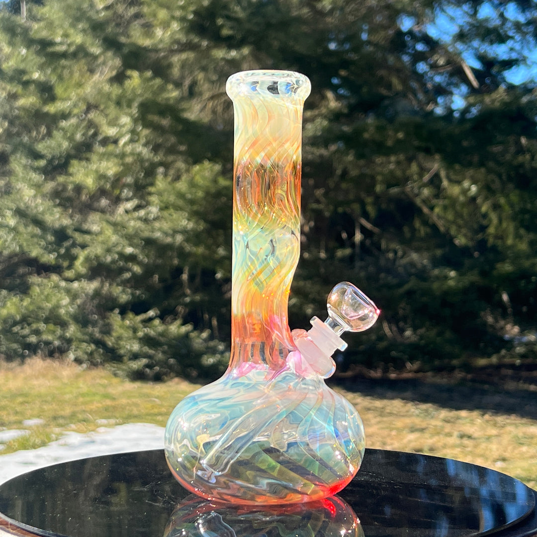 9.5" Fumed Swirl Bubble Bong Glass Pipe Mary Jane's Glass