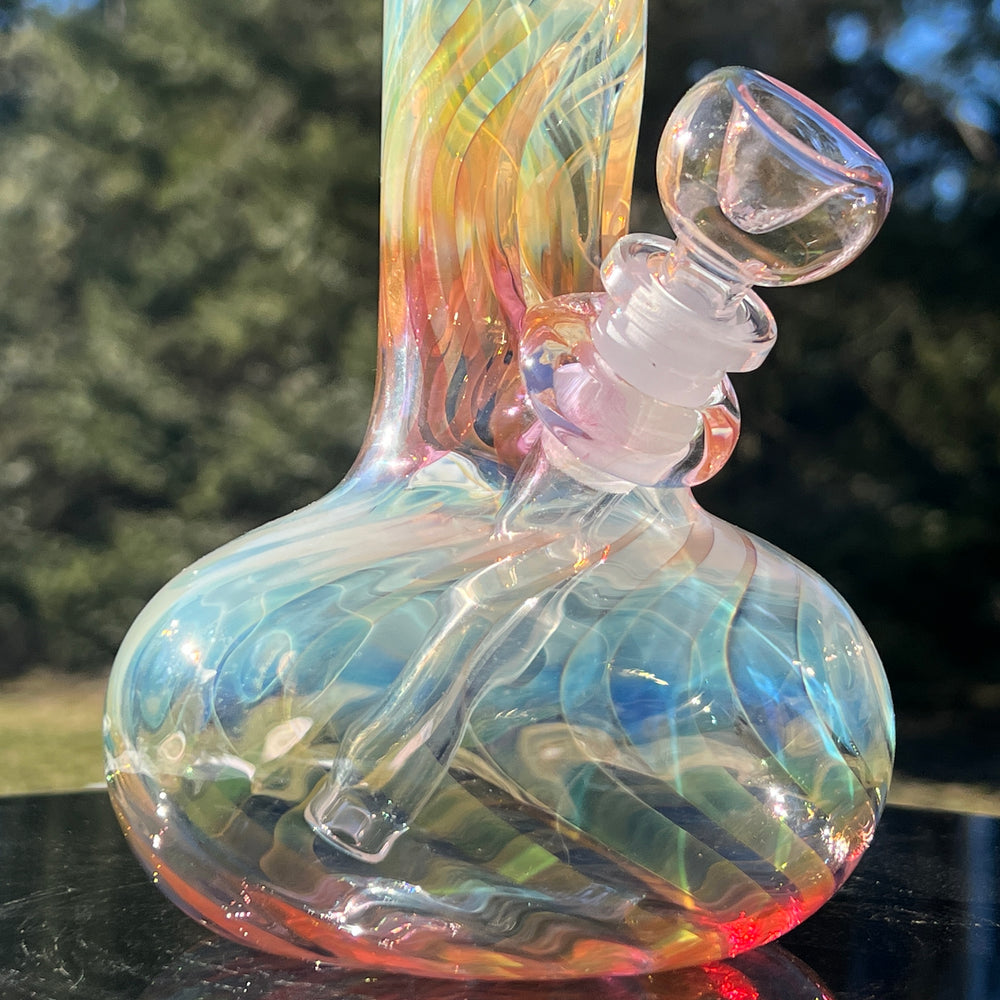 9.5" Fumed Swirl Bubble Bong Glass Pipe Mary Jane's Glass