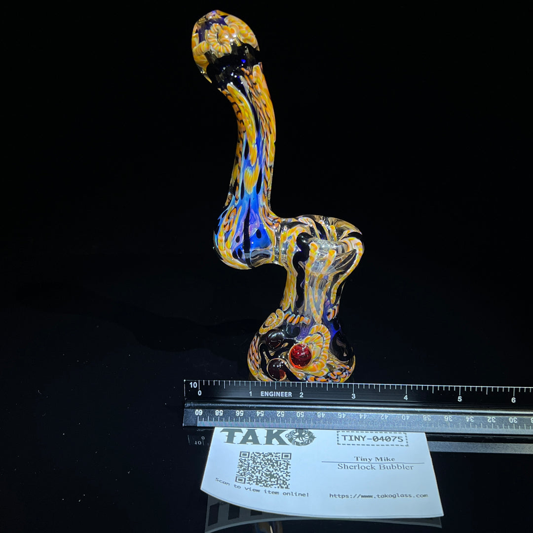 Sherlock Bubbler Glass Pipe Tiny Mike   