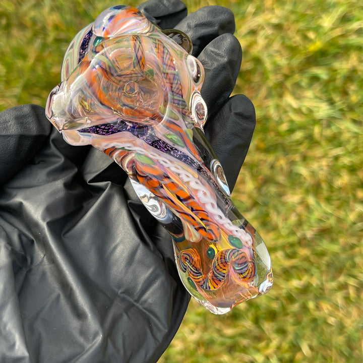 Molten Twisted Chaos Spoon Glass Pipe Molten Imagination