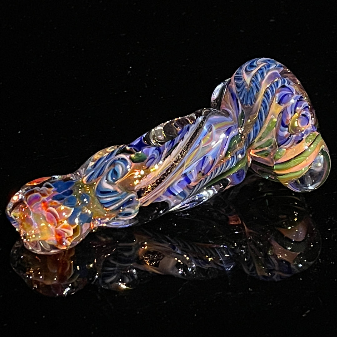 Inside Out Twisted Chillum Glass Pipe Molten Imagination