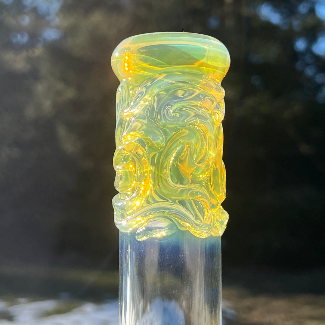 10" Fumed Squiggle Beaker Bong Glass Pipe Mary Jane's Glass