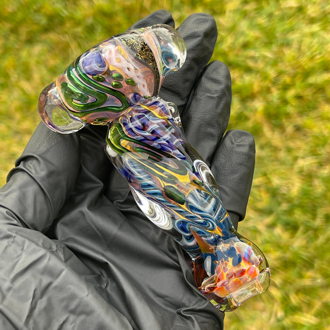 Inside Out Twisted Chillum Glass Pipe Molten Imagination