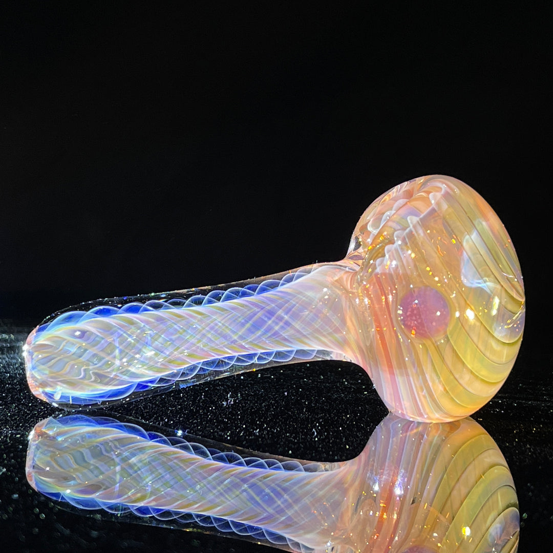 Thick Fume Pipe Pink Slyme Marble Glass Pipe Chuck Glass   