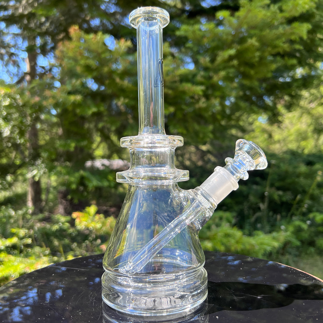 10" Fixed Female Double Ringed Beaker Glass Pipe C2 Custom Creations   