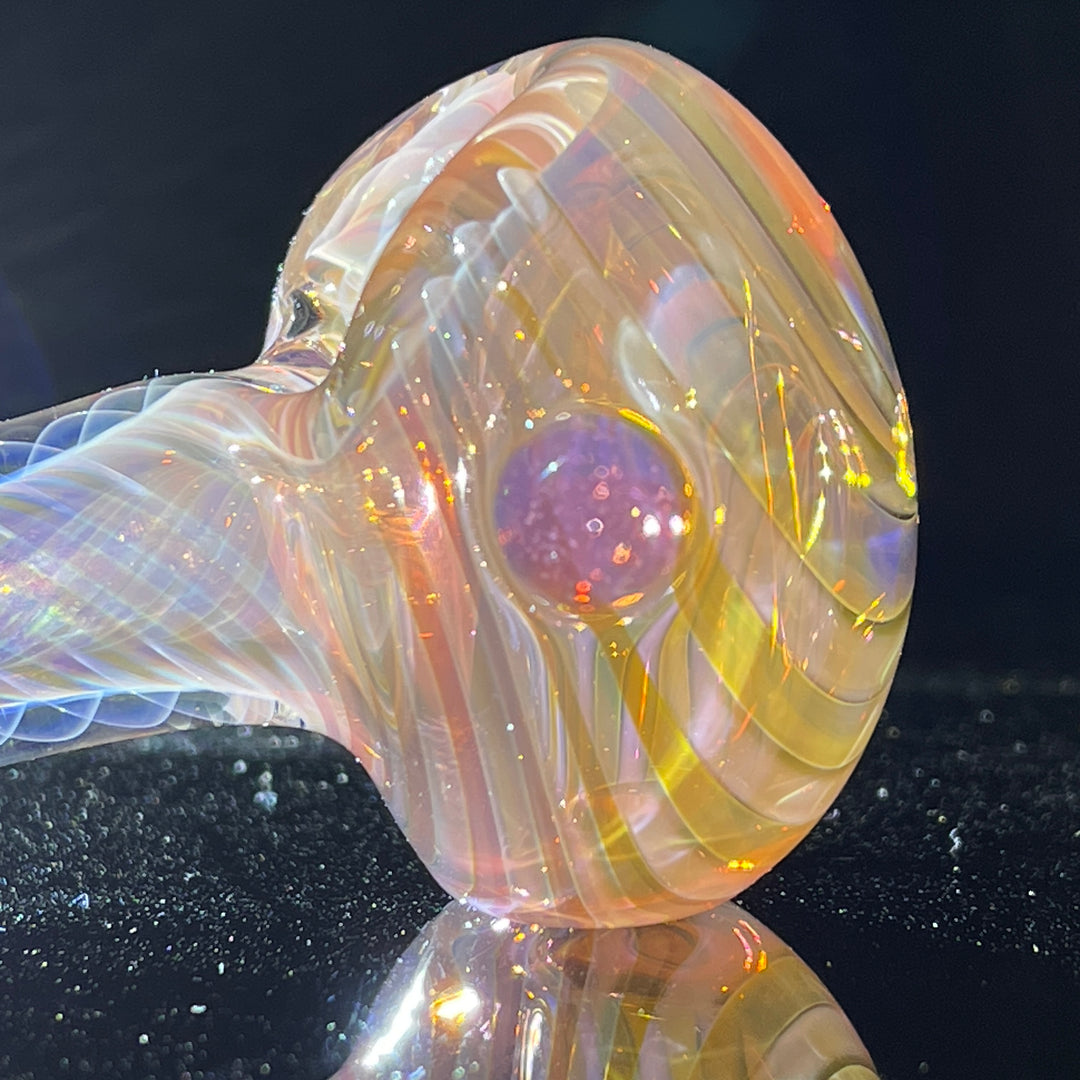 Thick Fume Pipe Pink Slyme Marble Glass Pipe Chuck Glass   