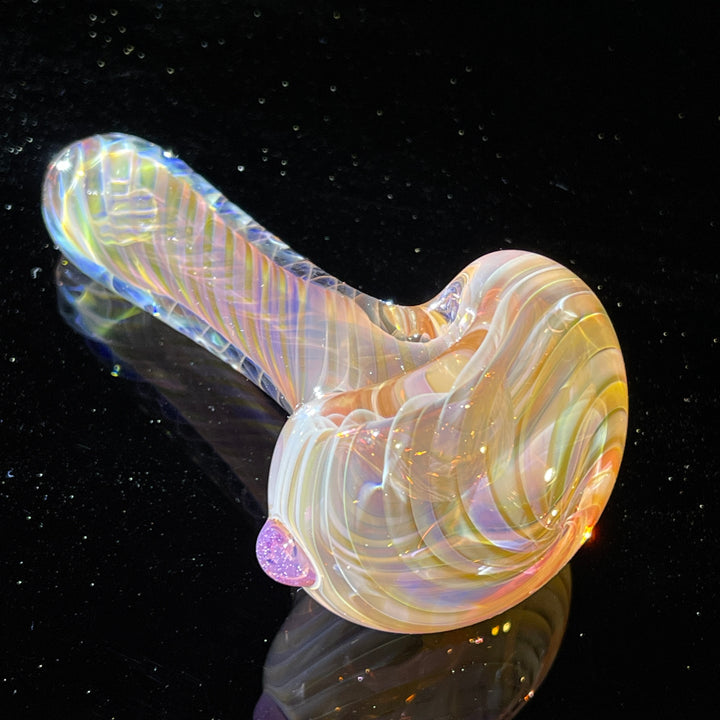 Thick Fume Pipe Pink Slyme Marble Glass Pipe Chuck Glass   