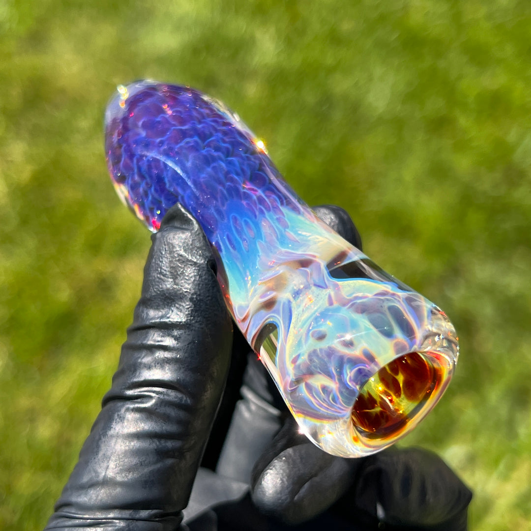 Purple Nebula Chillum Glass Pipe Tako Glass   