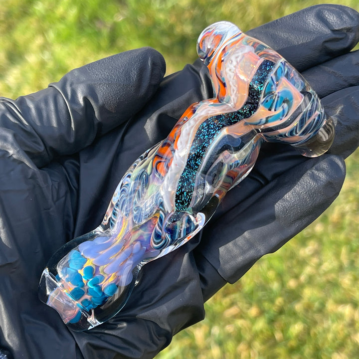 Inside Out Twisted Chillum Glass Pipe Molten Imagination