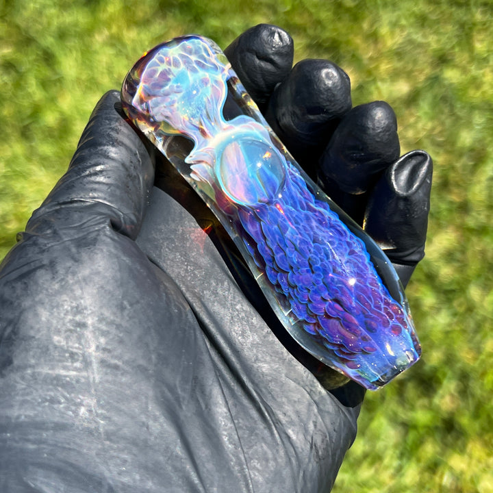 Purple Nebula Chillum Glass Pipe Tako Glass   