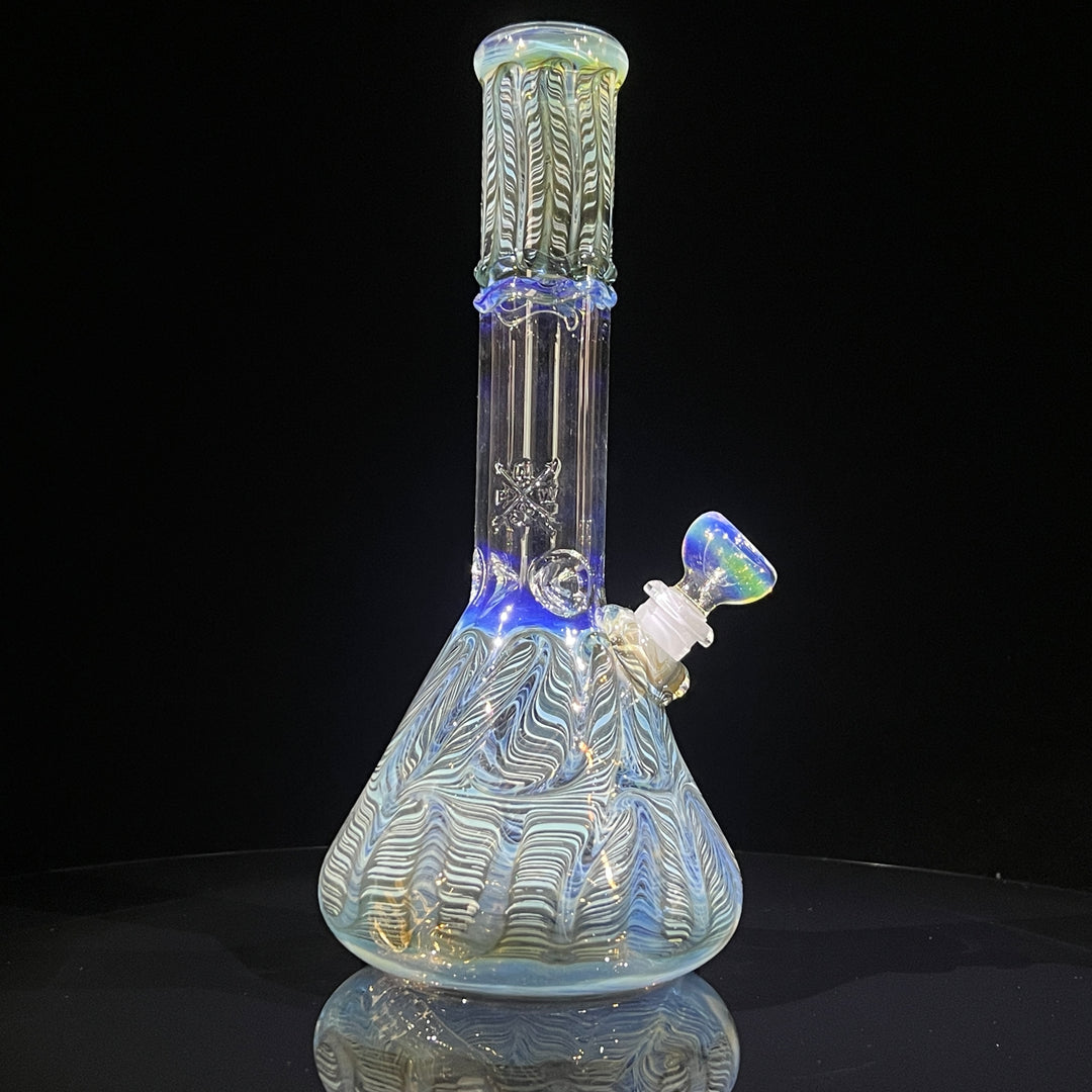 10.5" Color Rake Beaker Bong Glass Pipe Mary Jane's Glass