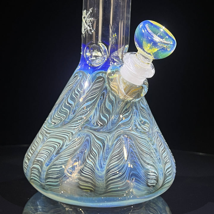 10.5" Color Rake Beaker Bong Glass Pipe Mary Jane's Glass