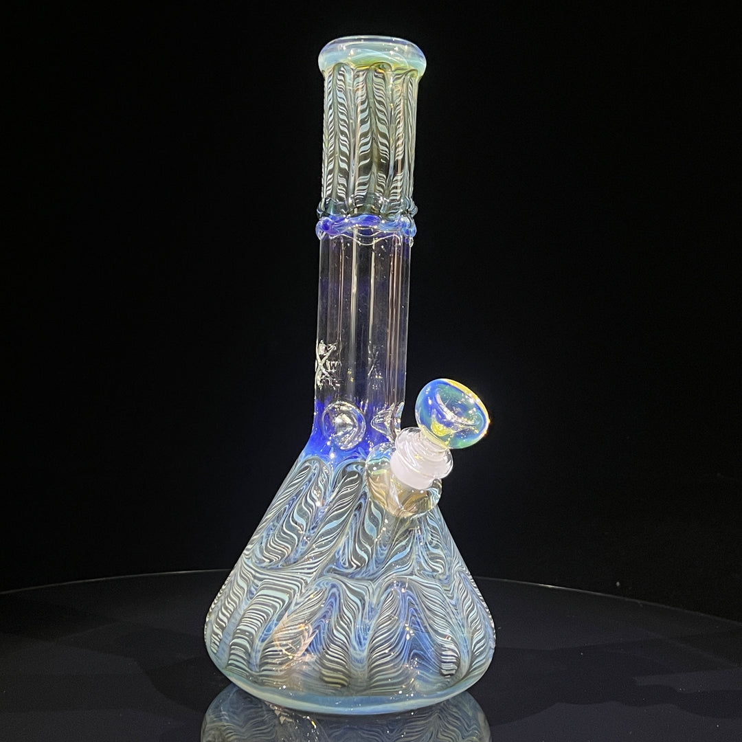 10.5" Color Rake Beaker Bong Glass Pipe Mary Jane's Glass