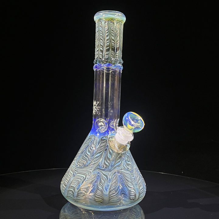 10.5" Color Rake Beaker Bong Glass Pipe Mary Jane's Glass