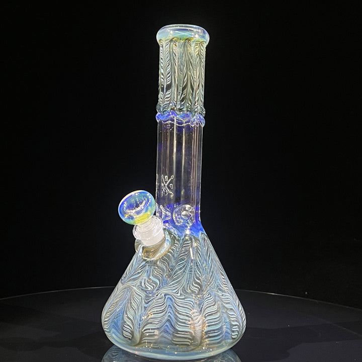 10.5" Color Rake Beaker Bong Glass Pipe Mary Jane's Glass