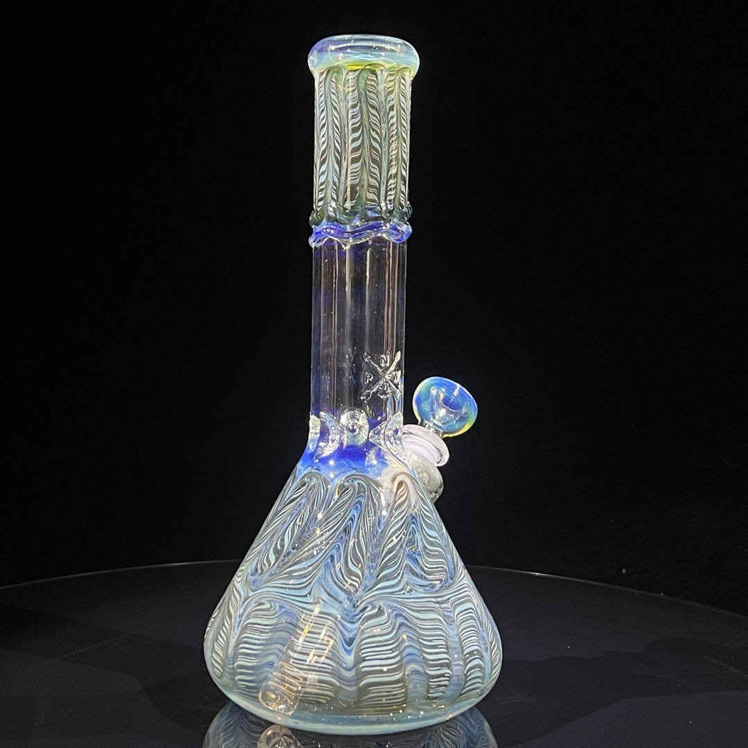 10.5" Color Rake Beaker Bong Glass Pipe Mary Jane's Glass