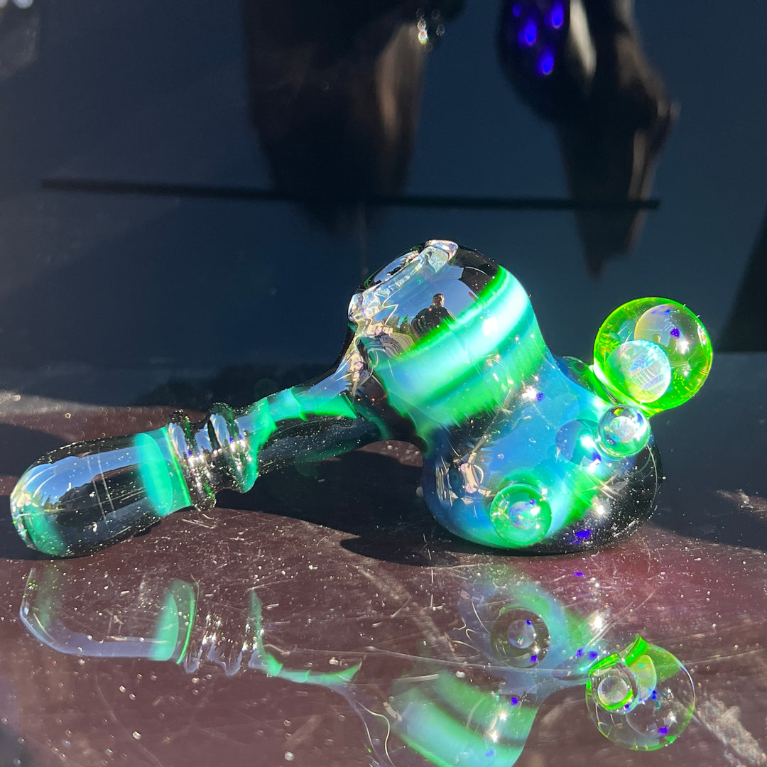 Exp Green Black Opal Hash Hammer Glass Pipe Tako Glass   