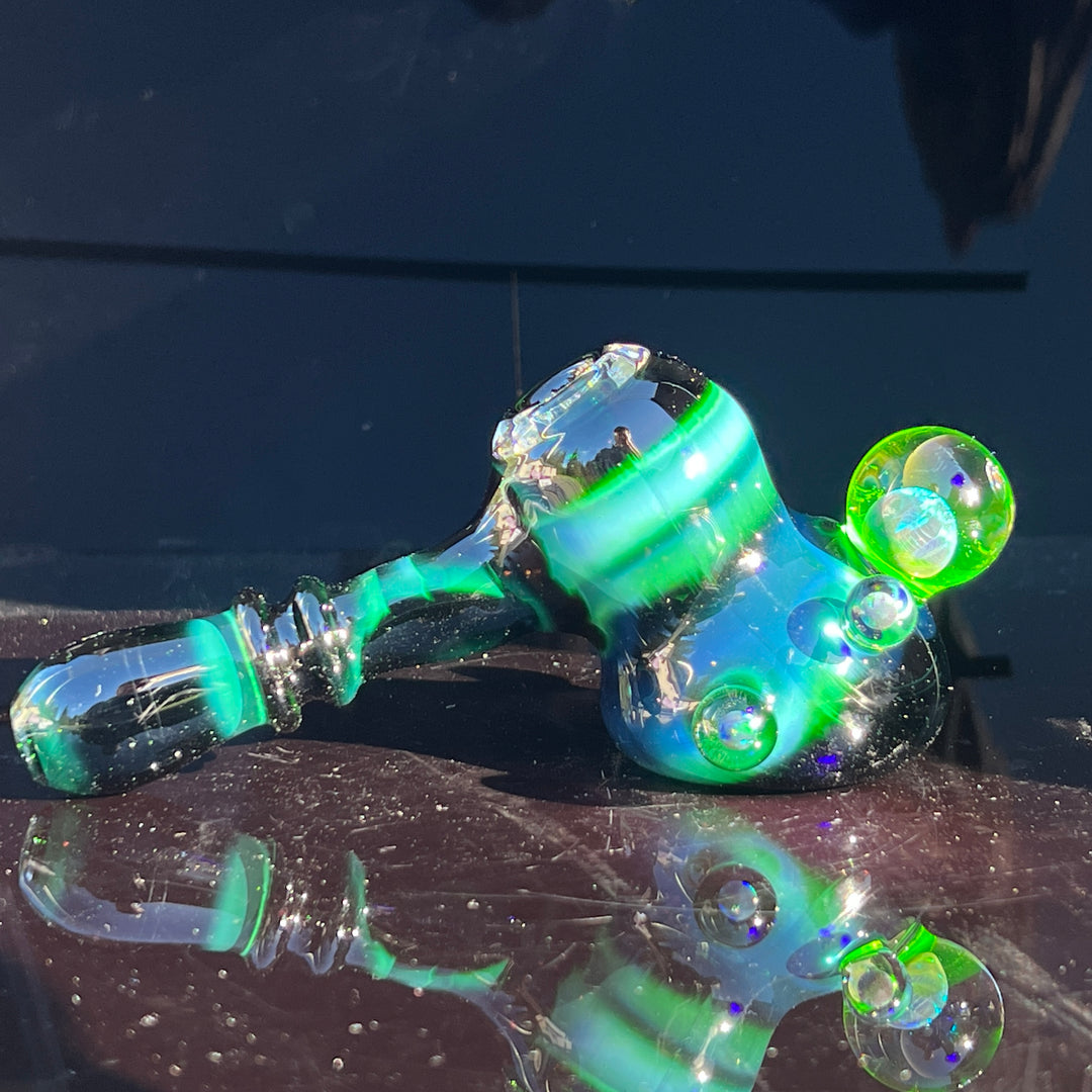 Exp Green Black Opal Hash Hammer Glass Pipe Tako Glass   