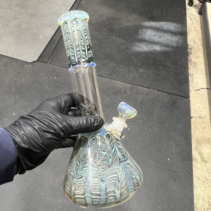 10.5" Color Rake Beaker Bong Glass Pipe Mary Jane's Glass