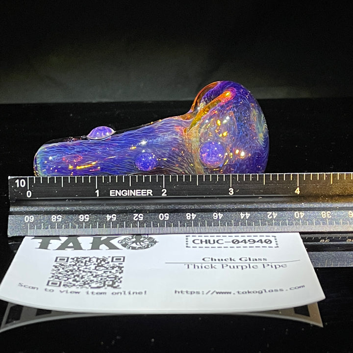 Thick Purple Pipe Glass Pipe Chuck Glass   