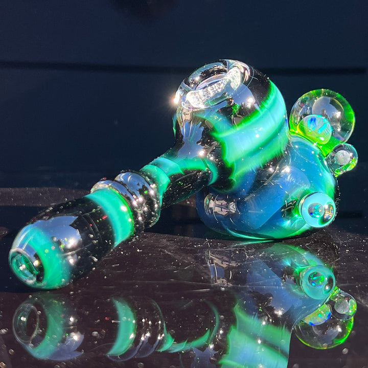 Exp Green Black Opal Hash Hammer Glass Pipe Tako Glass   