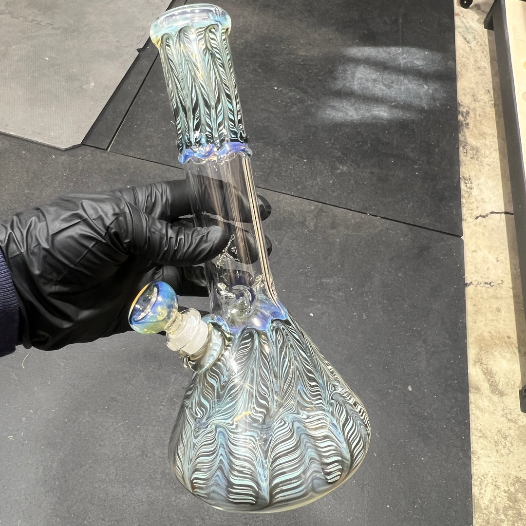 10.5" Color Rake Beaker Bong Glass Pipe Mary Jane's Glass