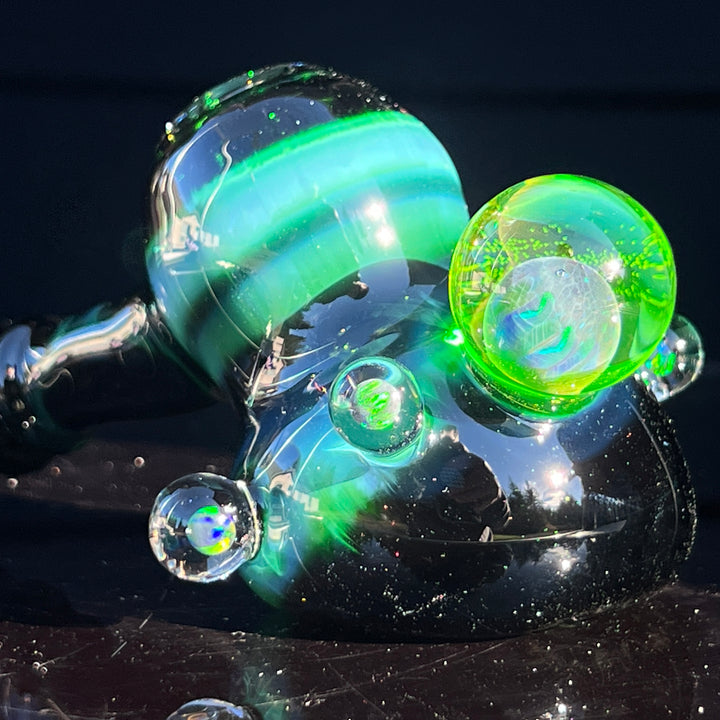 Exp Green Black Opal Hash Hammer Glass Pipe Tako Glass   