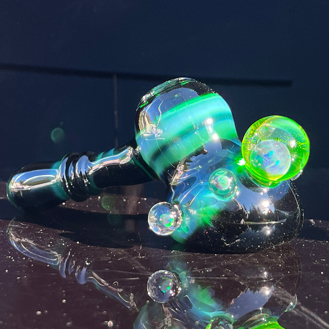 Exp Green Black Opal Hash Hammer Glass Pipe Tako Glass   