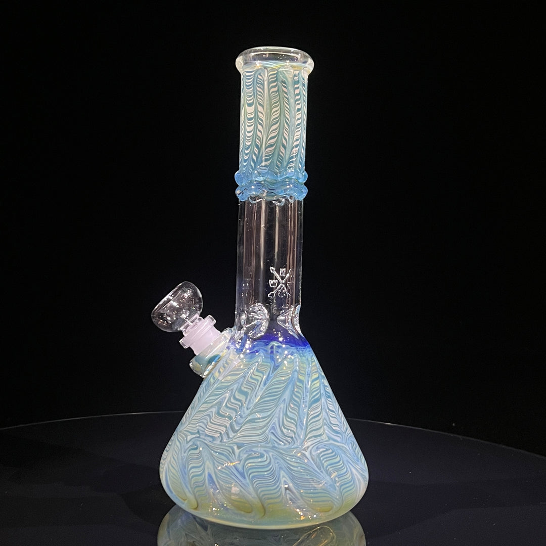 10.5" Color Rake Beaker Bong Glass Pipe Mary Jane's Glass