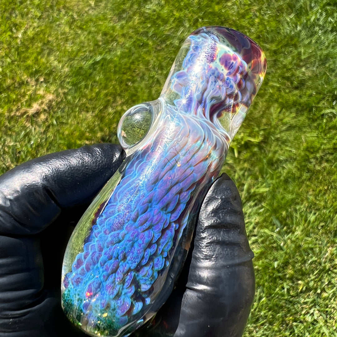 Purple Nebula Chillum Glass Pipe Tako Glass   