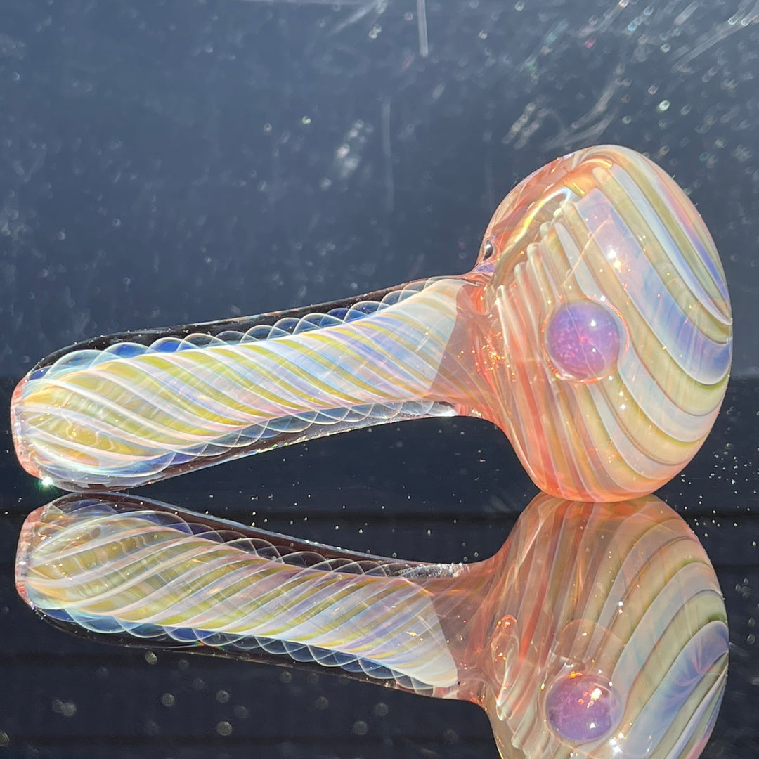 Thick Fume Pipe Pink Slyme Marble Glass Pipe Chuck Glass   