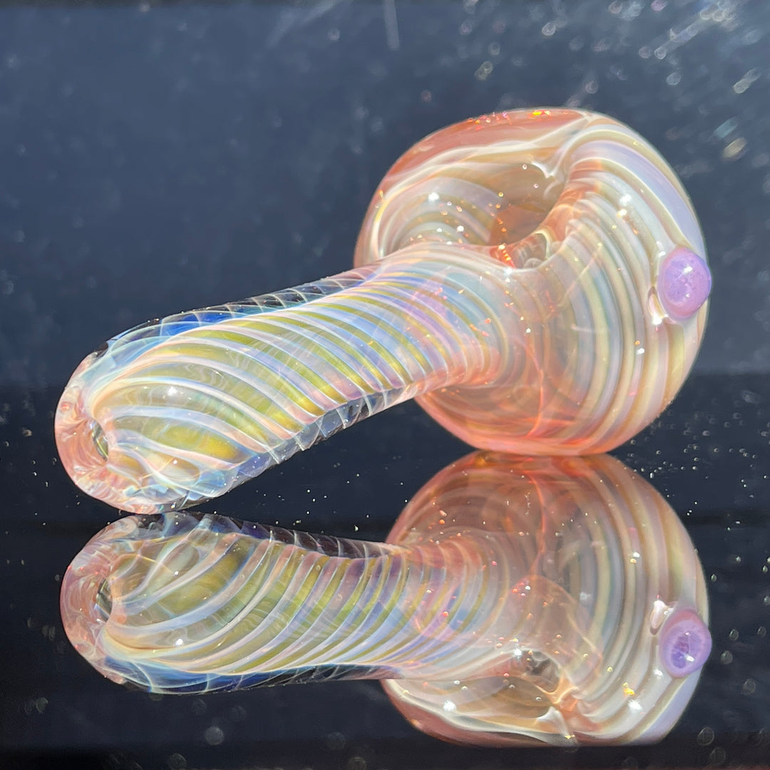 Thick Fume Pipe Pink Slyme Marble Glass Pipe Chuck Glass   