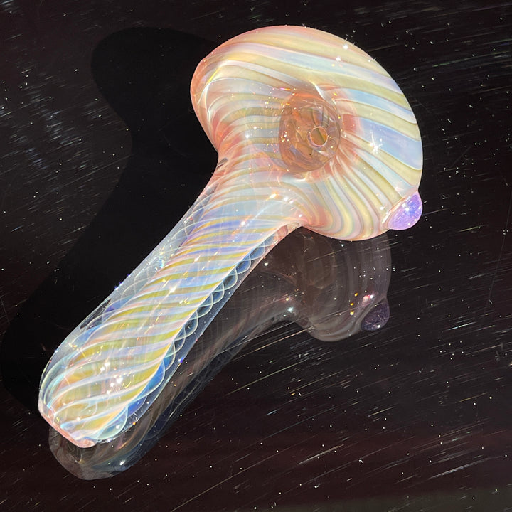 Thick Fume Pipe Pink Slyme Marble Glass Pipe Chuck Glass   