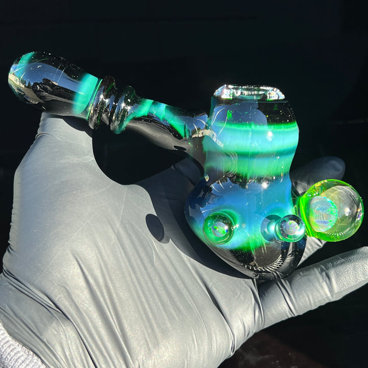 Exp Green Black Opal Hash Hammer Glass Pipe Tako Glass   