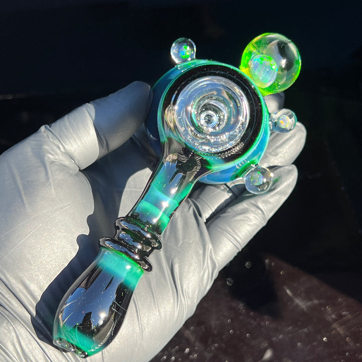 Exp Green Black Opal Hash Hammer Glass Pipe Tako Glass   