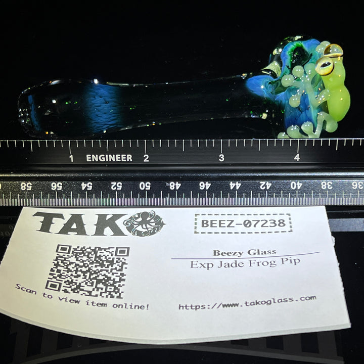 Exp Jade Frog Pipe Glass Pipe Beezy Glass   