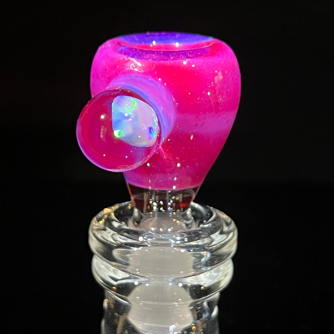 14mm Hot Pink Opal PullSlide Accessory Beezy Glass   