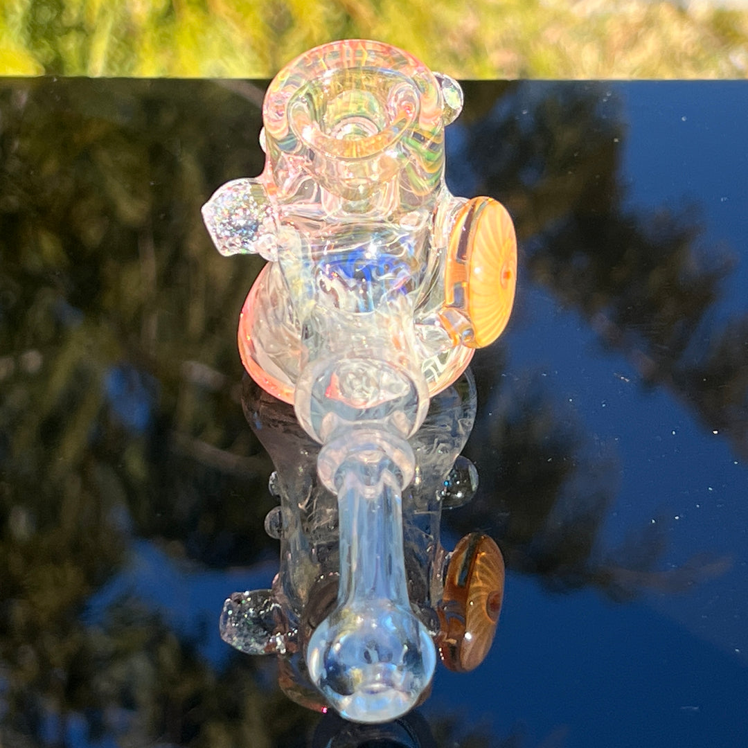 Gold Fumed Marbled Hammer Glass Pipe Sugar Shack