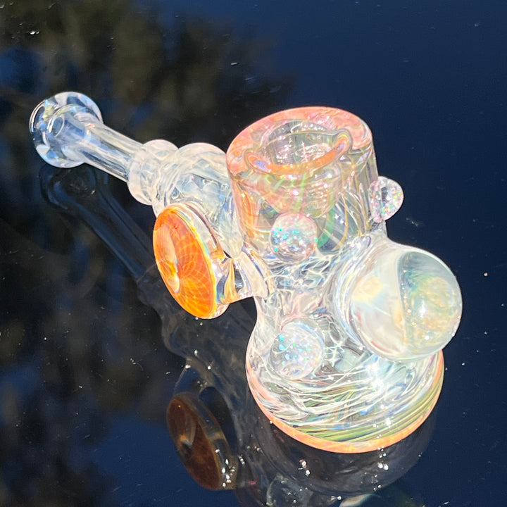 Gold Fumed Marbled Hammer Glass Pipe Sugar Shack