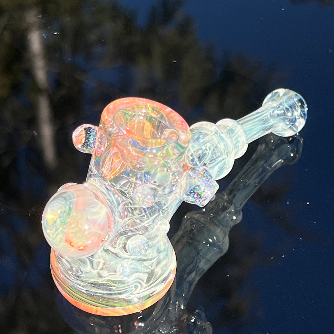 Gold Fumed Marbled Hammer Glass Pipe Sugar Shack