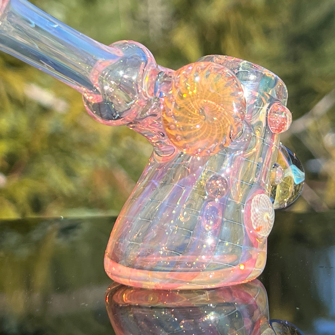 Gold Fumed Standing Hammer Glass Pipe Sugar Shack