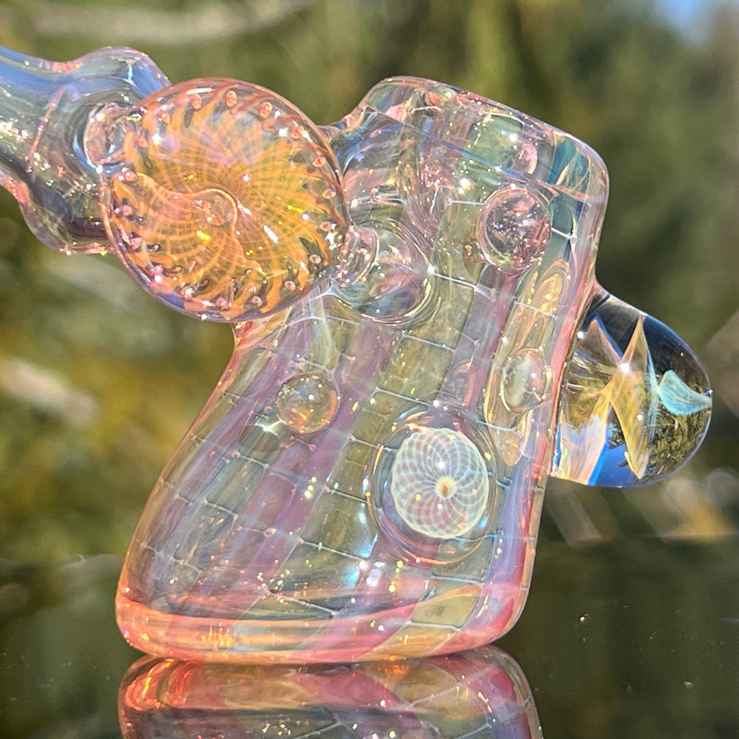 Gold Fumed Standing Hammer Glass Pipe Sugar Shack