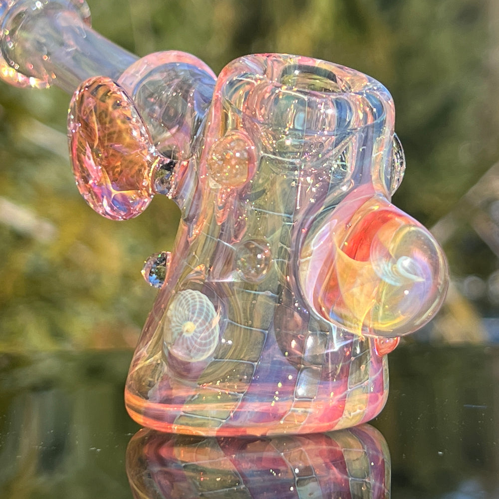 Gold Fumed Standing Hammer Glass Pipe Sugar Shack