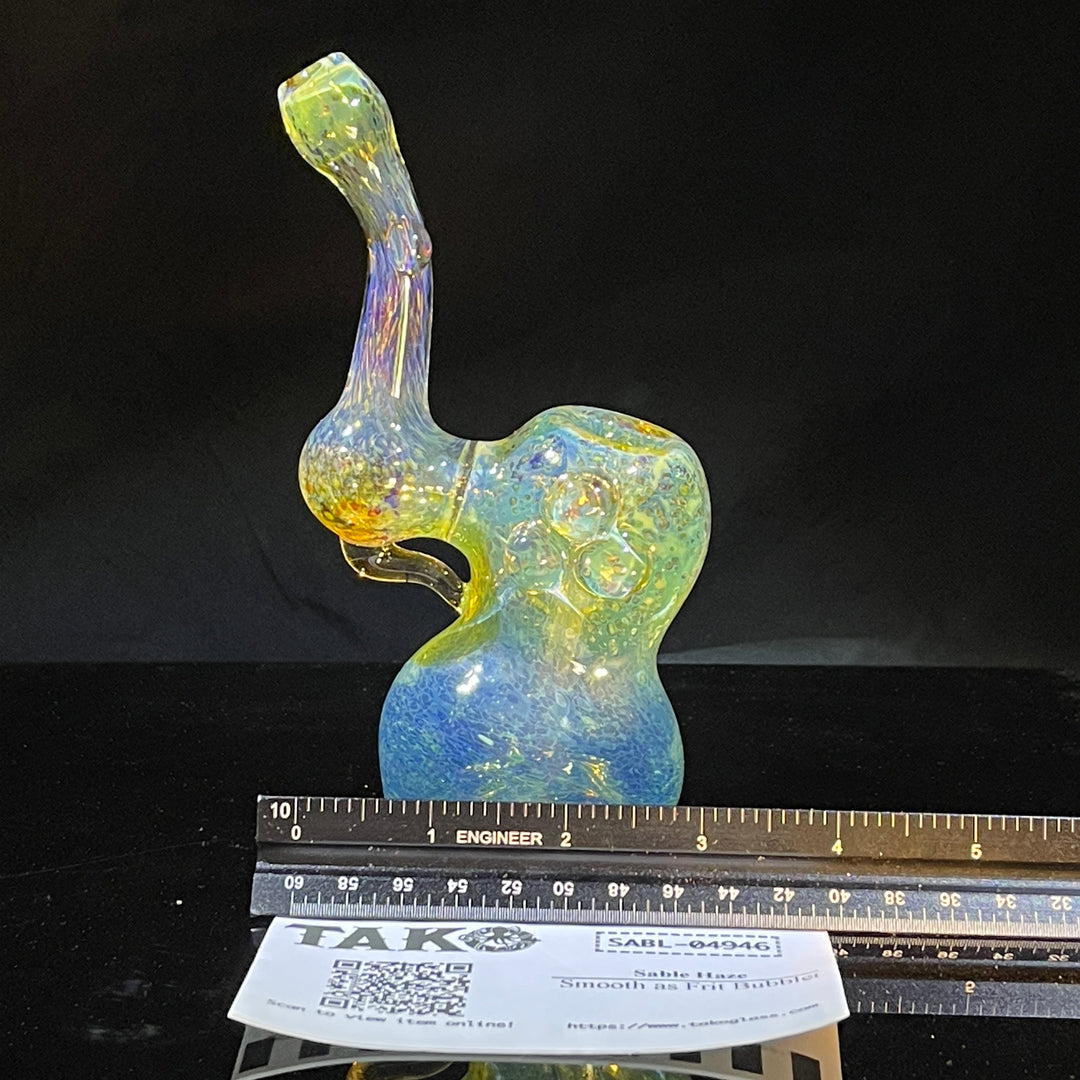 Smooth as Frit Bubbler Glass Pipe Sable Haze   